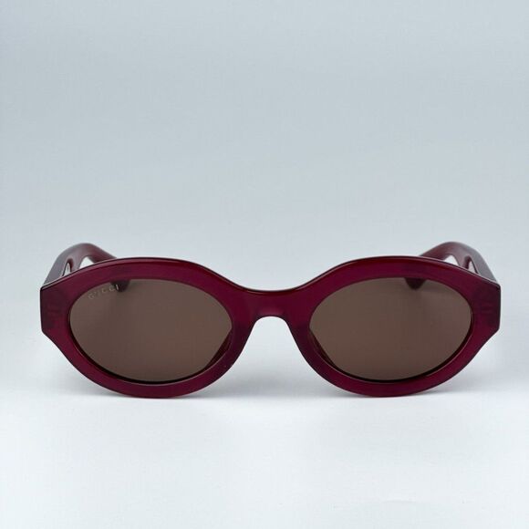 NEW Gucci GG1579S 004 Fuchsia Brown Unisex Oval Sunglasses GG 1579S - Picture 3 of 11